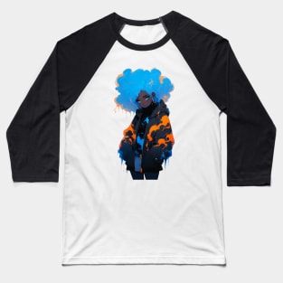 Сute anime girl with blue hair Baseball T-Shirt